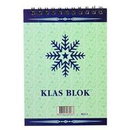 Klas 0163 No 3 36 Yaprak Spiralli Beyaz Kareli Bloknot