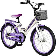 Kldoro KD-20301 Çelik Kadro 20 Jant Bagajlı Mor Beyaz Kız Çocuk Bisikleti