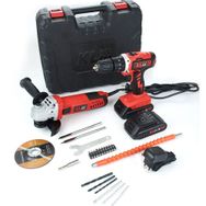 Kleco KETM1875 18V 1.5Ah Aüulü Darbeli Matkap ve 750W Avuç Taşlama Seti