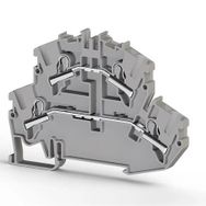 Klemsan 307579 4 mm Gri 1 Giriş 1 Çıkış İki Katlı Klemens