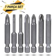 Klytek 7 Parça Matkap Bits Uç Vidalama Ucu Düz Yıldız Torx Uç
