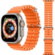 KNY KRD-75 Apple Watch Ultra Turuncu 49 mm İçin Renkli Silikon Kayış