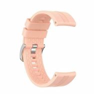KNY Samsung Galaxy Watch 3 Bluetooth Pembe 45 mm 22 mm İçin Standart Silikon Kordon