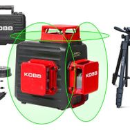 Kobb KBL34GTP 40 m Profesyonel Li-Ion Şarjlı 3x360⁰ Otomatik Hizalamalı Yeşil Çapraz Çizgi Lazer Distomat+Tripod