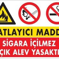 KOD:786 Patlayıcı Madde 25x35 Uyarı Levhası
