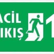 KOD:943 Acil Çıkış 17.5x25 Uyarı Levhası