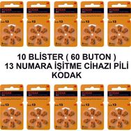 Kodak 13 Numara 10 Paket Kodak Işitme Cihazı Pili