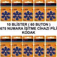 Kodak 675 Numara 10 Paket Kodak Işitme Cihazı Pili