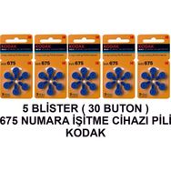 Kodak 675 Numara 5 Paket Kodak Işitme Cihazı Pili