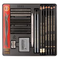 Koh-i Noor 8898 23'lü Gioconda Metal Kutu Karakalem Eskiz Seti