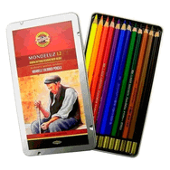 Koh-i Noor Mondeluz Aquarell 12'li Metal Kutu Kuru Boya Kalemi