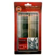 Koh-I-Noor Polycolor Grey Line Kuru Boya Kalem 12’li Set