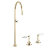 Kohler Finial Gaga Takımı Yerden Polished Brass Küvet Dolum