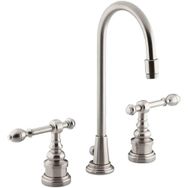 Kohler IV. Georges Brass Yüksek Boyunlu Fırçalanmış Nikel Lavabo Bataryası
