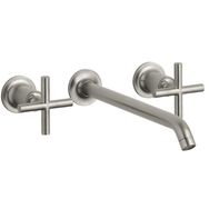 Kohler Purist Duvardan Ankastre Fırçalanmış Nikel Lavabo Bataryası