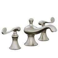 Kohler Revival Scroll Handle 3 Delikli Brushed Nikel Lavabo Bataryası