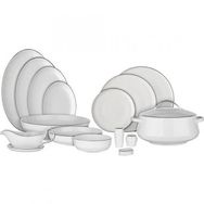 Koleksiyon 101 Hanedan Parça 2 mm Shiny Platin Yemek Takımı