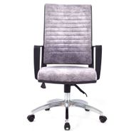 Koltukstilim Magenta Gri Deri Ofis Çalışma Koltuğu