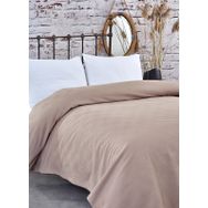 Komfort Home Sütlü Kahve Çift Kişilik Dama Desen %100 Pamuk Pike