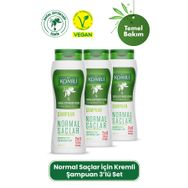 Komili 3x500 ml Normal Saçlar İçin Kremli Vegan Temel Bakım Şampuanı