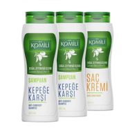 Komili Kepekli Saçlar için Kepek Karşıtı 3x500 ml Şampuan ve Saç Kremi