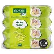 Komili Soft 12x70 Avantaj Paketi 840 Yaprak Islak Bebek Havlusu