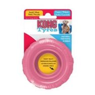 Kong 11 cm Mavi Pembe Medium Large Lastik Şeklinde Kauçuk Yavru Köpek Oyuncağı