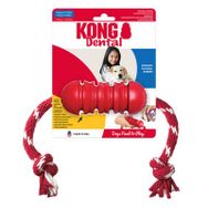 Kong Dental Diş Sağlığı Destekli İpli M Kırmızı Köpek Oyuncağı