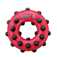 Kong Dotz 15 cm Siyah Kırmızı Large Halka Sesli Köpek Oyuncağı
