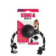 Kong Extreme Siyah Large Top İp Sallantılı Sesli Sert Plastik Köpek Oyuncağı