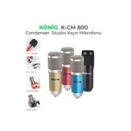Konig K-CM 800 Mavi Condanser Stüdyo Kayıt Mikrofonu