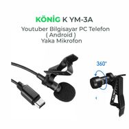 Konig K-YM3A Android Telefon Yaka Mikrofonu