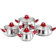 Korkmaz A1913 Rosa Kırmızı Tencere Seti