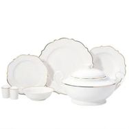 Korkmaz A8249 Elize Collection 60 Parça Gold Yemek Takımı