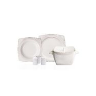 Korkmaz A8451 60 Parça Kare Porselen Yemek Takımı