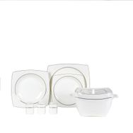 Korkmaz A8460 Bone Collection 60 Parça Kare Yemek Takımı
