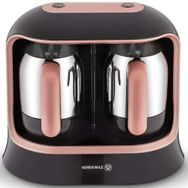 Korkmaz A861-02 Kahvekolik Twin Siyah-Rosegold Kahve Makinesi