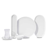 Korkmaz A8700-1 Luna Collection 25 Parça Beyaz Porselen Kahvaltı Takımı