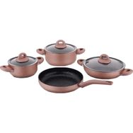 Korkmaz Bella Granit Rosegold 7 Parça 20 cm Tencere Seti