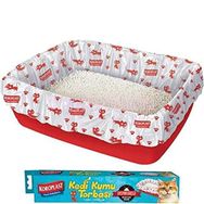 Koroplast Büzgülü Kedi Kumu Poşeti 7'li Set, 82x50 cm Extra Güçlü Büzgülü Kolay Bağlama, Pratik Sızdırmaz Kullan-At Torbası, Kedi Tuvalet Kabına Uygun, Hijyenik Temizlik Sağlayan Kedi Kumu Torbası