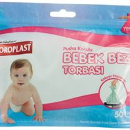 Koroplast Pudra Kokulu Bebe Bezi Torbası 50'li Set, Kokuyu Hapseden Sızdırmaz Kilitli Kirli Bebek Bezi Torbası Poşeti, Islak Kuru Çift Katmanlı Kirli Poşeti, Taşınabilir & Hijyenik Anne Bebek Bakımı