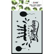 Kosida 20x30 cm Doğum Günü Stencil