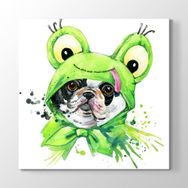 Kostümlü French Bulldog Tablosu
