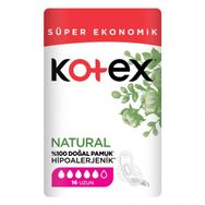 Kotex Natural Dörtlü Uzun 16x3 48 Adet Ped