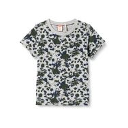 Koton 05V Erkek Bebek Haki Desenli Kısa Kollu Bisiklet Yaka Baskılı T-shirt