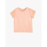 Koton 0KTK12085SK Sarı Bisiklet Yaka Kadın T-shirt