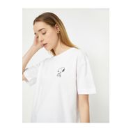 Koton 0YAL18152IK001 Snoopy Baskılı Bisiklet Yaka Kısa Kollu Lisanslı Kadın T-shirt