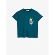 Koton 0YKB16050OK660 Baskılı Pamuklu Kısa Kollu Bisiklet Yaka Erkek Çocuk T-Shirt