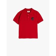 Koton 0YMG19575OKBT4 Sim Detaylı İşlemeli Bisiklet Yaka Kısa Kollu Çocuk Kız T-shirt