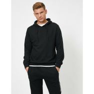 Koton 1KAM71732LK Siyah Uzun Kollu Kapşonlu Erkek Sweatshirt